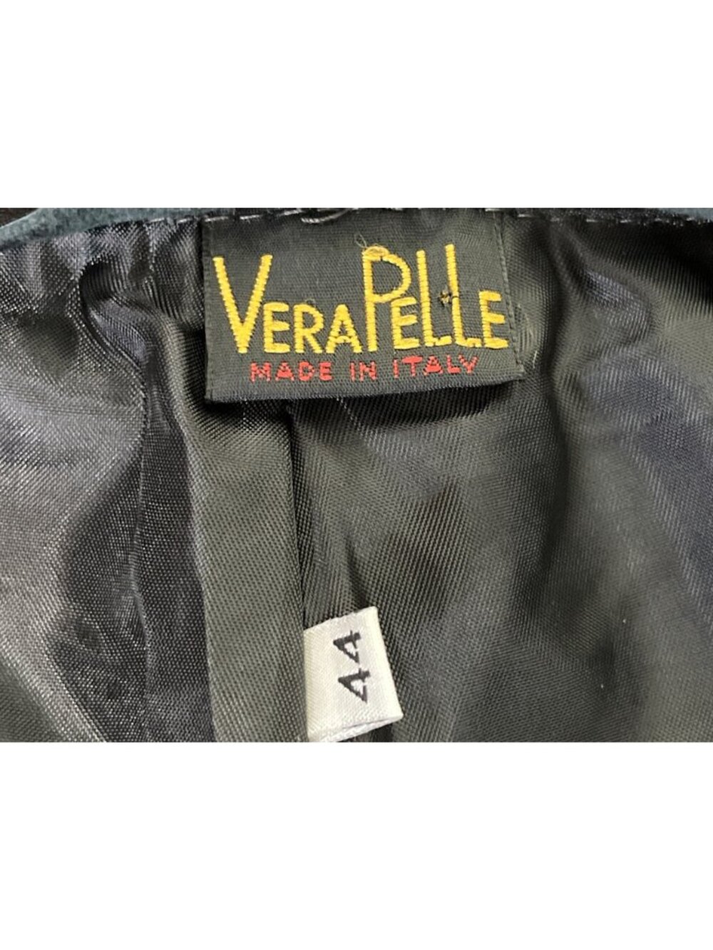 Vera Pelle Womens Italian Size 44 / US 8 Black Leather Pants Straight-Leg - Picture 4 of 8